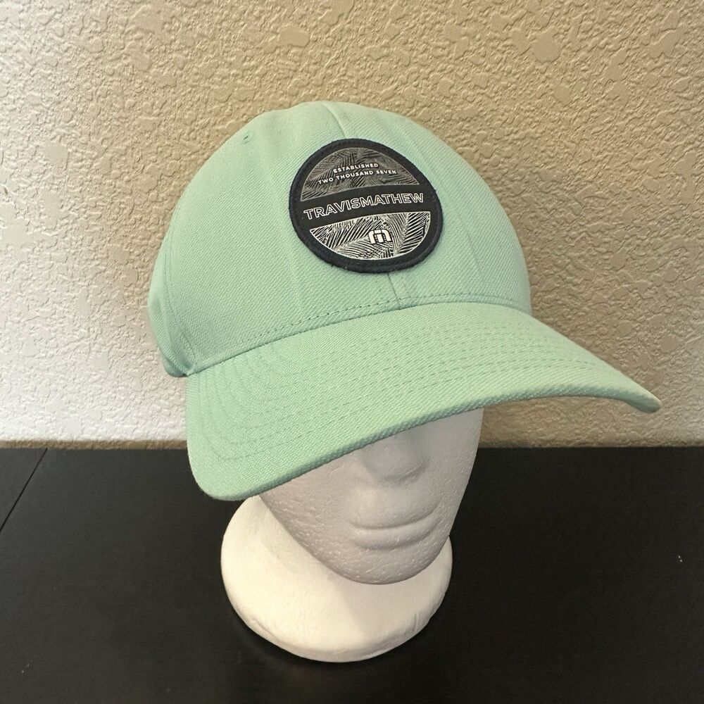 Travis Mathew Puerto‎ Vallarta Mens Fitted Golf Hat FlexFit Heather Turquoise